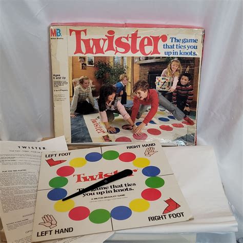 Vintage 1986 Twister Game Box Spinner Mat Instructions Played With