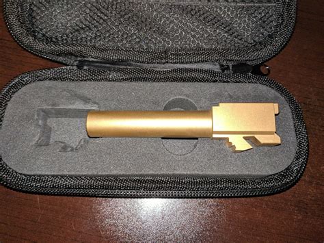 New Agency Arms Standard Glock 19 Drop In Match Grade Barrel Gold Tin