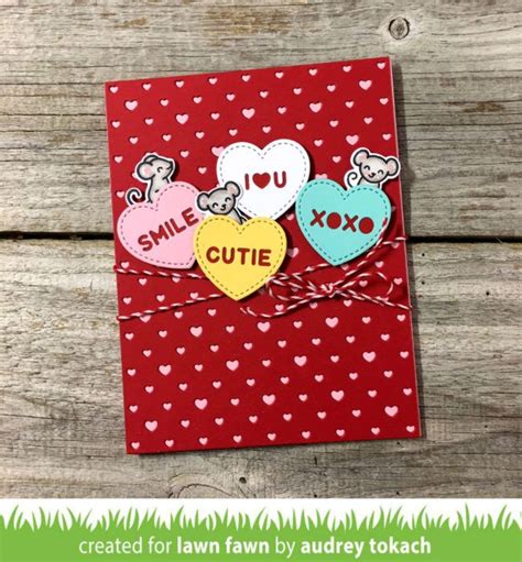 Intro: Candy Hearts, Sending Hugs Line Border, XOXOXO Line Border | Valentines day cards diy ...