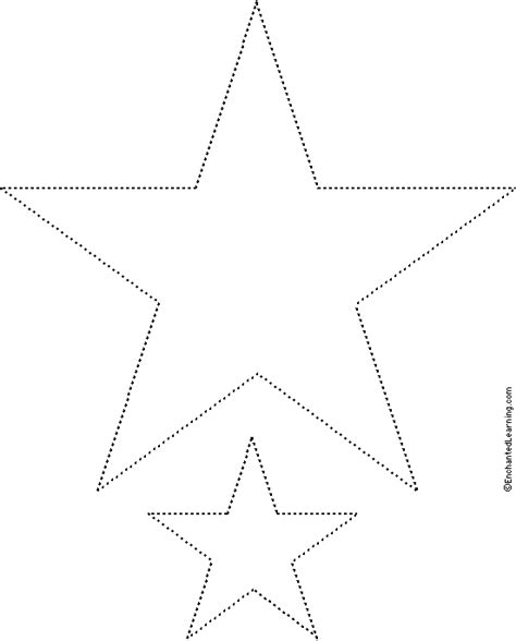 Stars Tracingcutting Template
