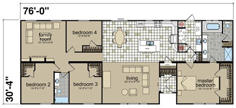 Double Wide Floor Plans Bedroom