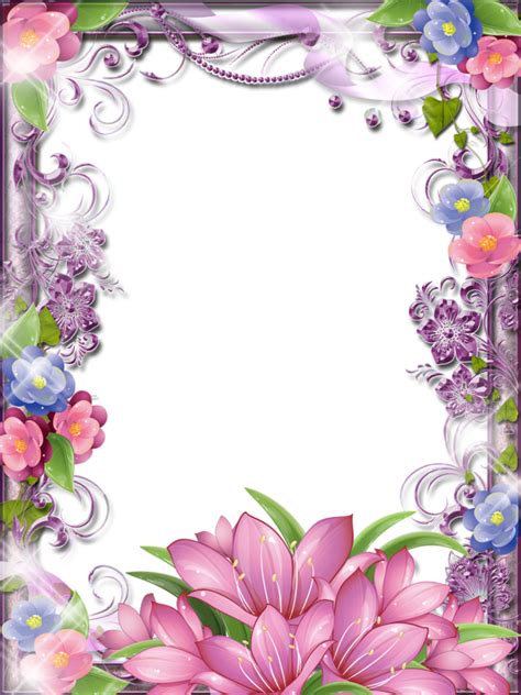 Sparkle Border Png Very Glittery Sparkle Pink And Purple Flower