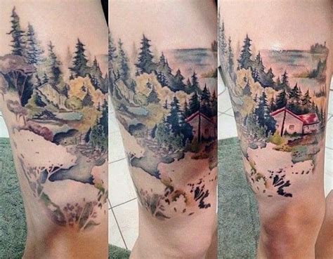70 Pine Tree Tattoo Ideas For Men Wood In The Wilderness In 2020
