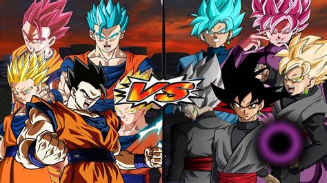 Gohan Dbs All Forms Vs Goku Black All Forms Rematch