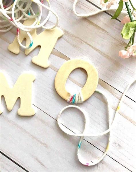 Diy Yarn Covered Letters For Mothers Day Stylish Cravings