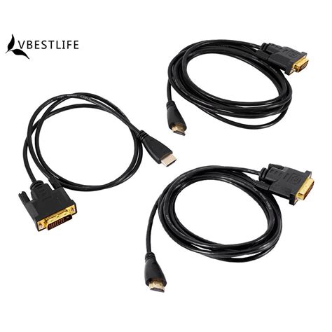 I dont know how to connect the pc to the. VBESTLIFE 1M/2M/3M HDMI Male To DVI 24+1 Male Monitor ...