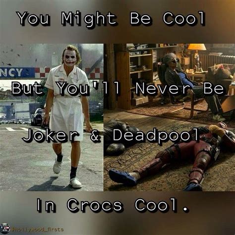 Crocs Cool Joker And Deadpool Nerd Humor Comic Movies Funny Nerd