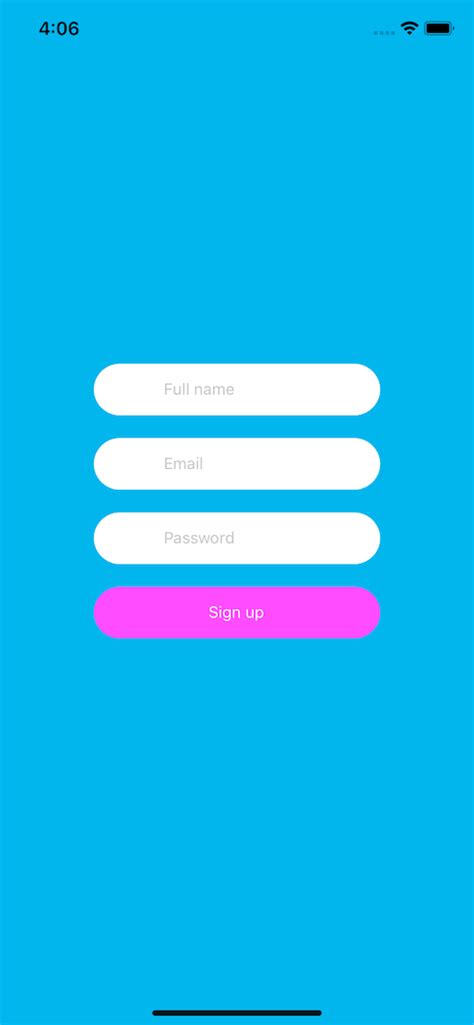 React Native Signup Form Ui Example Template