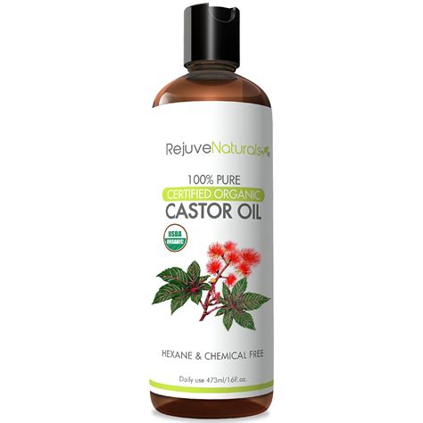 Organic Castor Oil 16oz 100 Pure Hexane Free Cold Pressed And Usda Organic By Rejuvenaturals