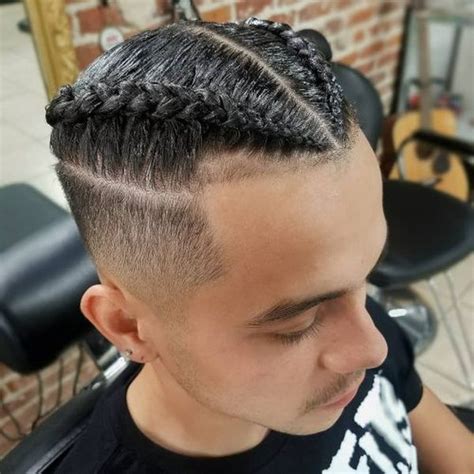 This symmetrical braid design for men is graphic and undeniably impressive. Braid Styles for Men, Braided Hairstyles for Black Man