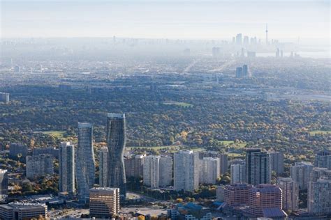 Aerial View Of Mississauga And Neighbouring Toronto X Post