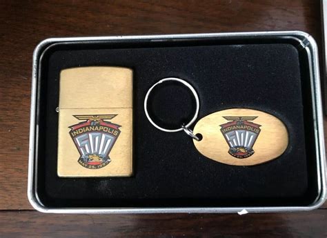 Zippo Set Indianapolis 500 Lighter With Matching Keychain Ebay