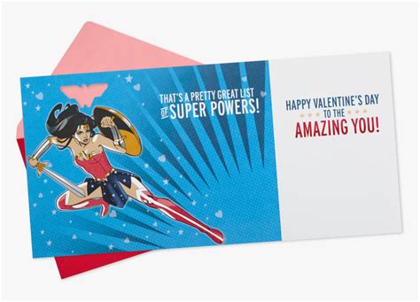 Dc Comics Wonder Woman Valentine S Day Card With Illustration Hd