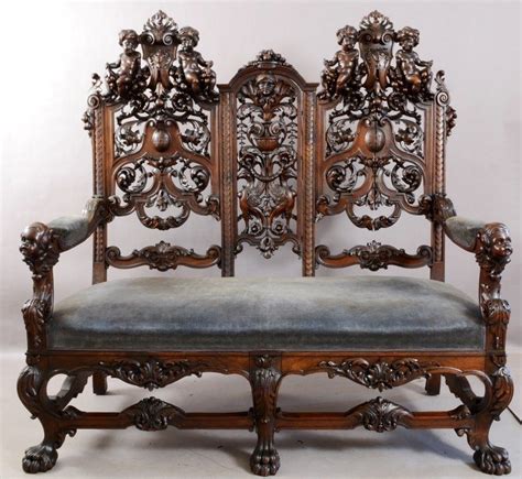 The italian renaissance furniture was also displaying inlaid ivory and bone into ebony or walnut. Italian Renaissance Revival style Walnut Settee - Jan 26 ...