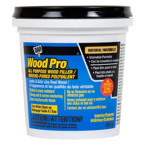 Dap Woodpro All Purpose Latex Wood Filler 453g Natural The Home Depot