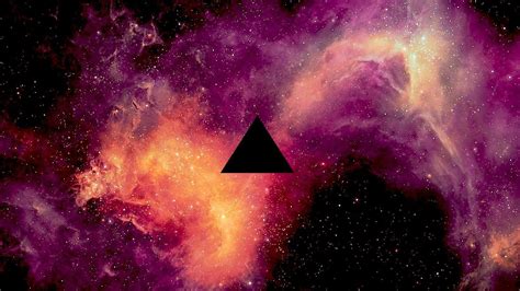 Wallpaper Digital Art Galaxy Space Art Triangle Nebula Polyscape