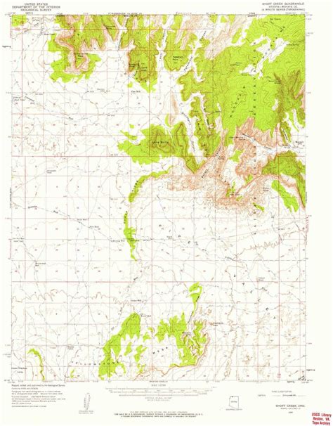 Yellowmaps Short Creek Az Topo Map 162500 Scale 15 X 15