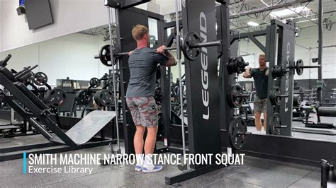 Smith Machine Narrow Stance Front Squat Youtube