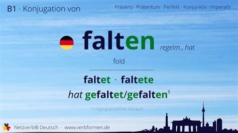 Konjugation Verb falten | Alle Zeitformen, Lernvideo ...
