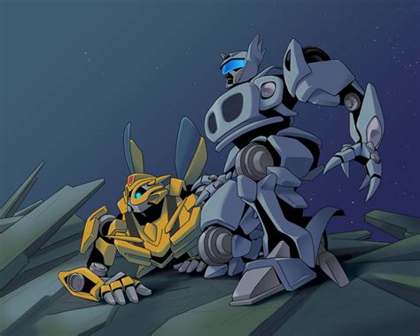 Bumblebee im trying to concentrate on calming myself so plz leave me alone for 2 minutes okay? Bumblebee and Jazz by yo-3 on DeviantArt