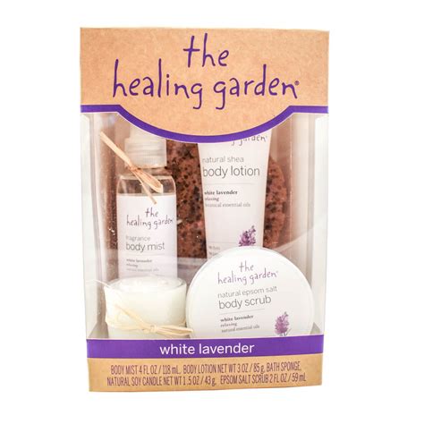 The Healing Garden White Lavender 5 Pc T Set Body Mist 4 Oz