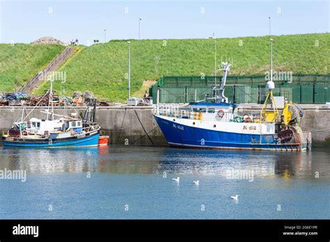 Fishing Boats Moored In Eyemouth Harbour Eyemouth Scottish Borders