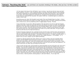 More use of pronouns would limit the repetition of key phrases. Touching the Void Language Analysis - GCSE English Language Paper 2 Q2 (PPoint +annotations ...