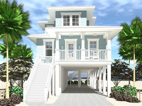 Coastal Home Plans On Stilts Story Beach House Plans Stilt Homes On