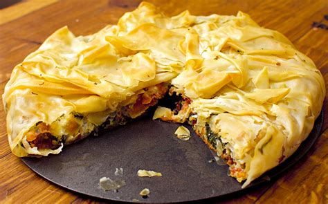 Continue until 4 are ready. salmon filo pie paul hollywood