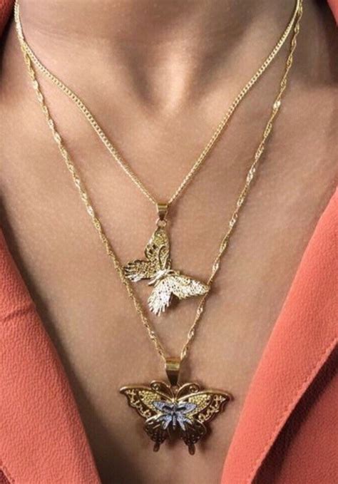 butterfly necklace 18k gold plated butterfly necklace etsy