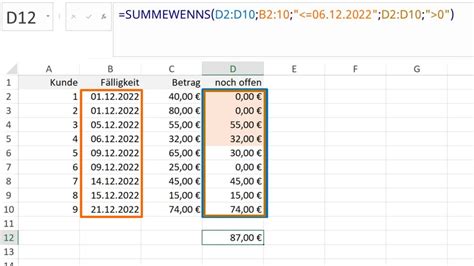 Summewenns Einfach Erkl Rt Beispiele In Excel Mit Video