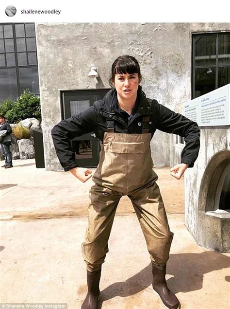 Shailene Woodley Flexes Her Arms As She Dons Fisherman Overalls On Set