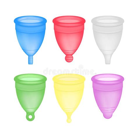 Menstrual Cup 3d Realistic Feminine Hygiene Vector Set Of