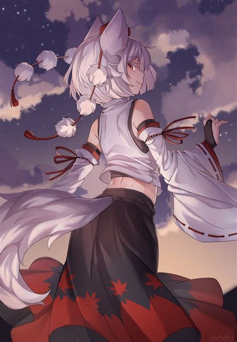 Beautiful Wolf Girl Momiji Inubashiri Fan Picture Artist Iwbitu Sa