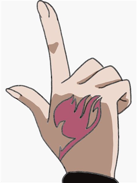 Fairy Tail Hand Sign Sticker For Sale By Sim Simi Redbubble