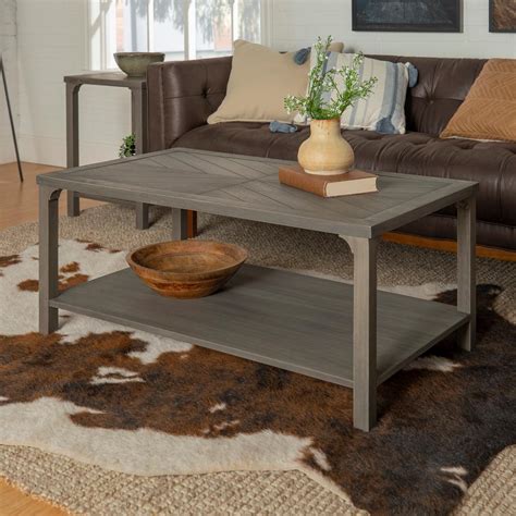 And we all love floating shelves. Walker Edison Furniture Company Grey Modern Farmhouse ...