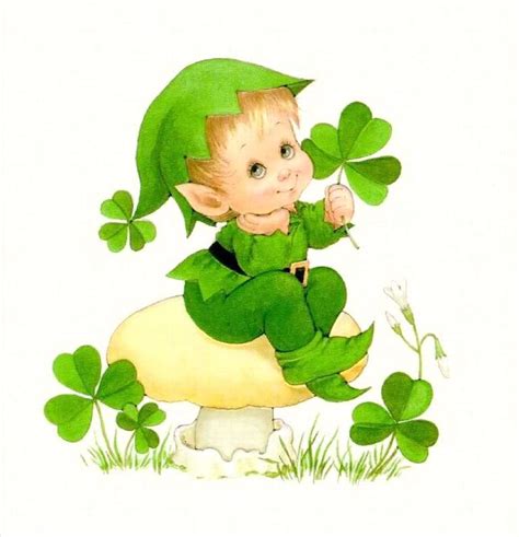 Cute Baby Leprechaun Art Illustrations Children Ruth Morehead St