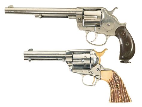 Two Colt Revolvers A Colt Model 1878 Frontier Double Action Revolver
