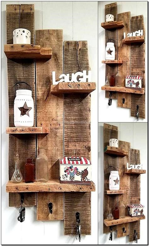 Copy This Wood Pallet Shelf Idea Because You Can Use It In Many Ways