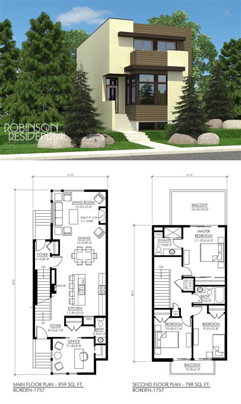 Narrow Lot 2 Story House Plans 9 Pictures Easyhomeplan