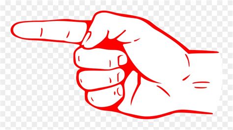 Finger Clipart Point Finger Pointing Finger Red Clipart Png