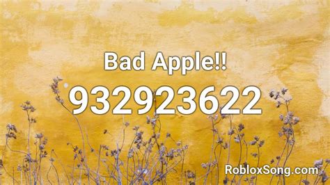 Bad Apple Roblox Id Roblox Music Codes