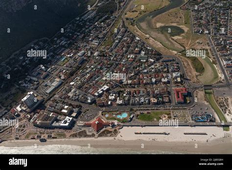 Muizenberg Western Cape South Africa 2022 Aerial View Of Muizenberg