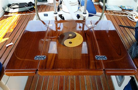 Suitable for home, boats, rvs, caravans & more, our beautiful teak tables are made to last. Photos | Teak and Plastic Cockpit Tables for sailboats
