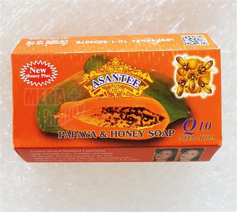 Asantee Thai Herbal Papaya Honey Soap With Q10 Aha Bha Skin Whitening 125g Ebay