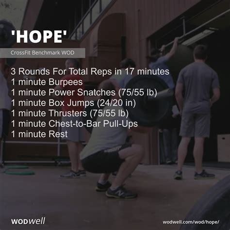 Hope Workout Crossfit Benchmark Wod Wodwell