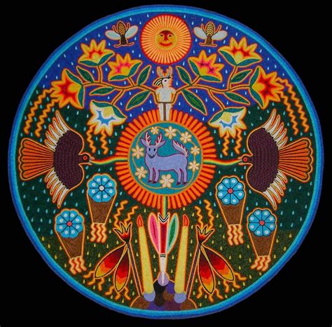 Wixáritari Huichol Yarn Paintings By The ‘huichole’ People Indigenous To The States Of