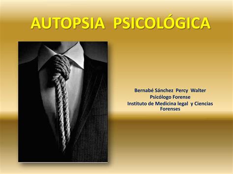 Ppt Autopsia PsicolÓgica Powerpoint Presentation Free Download Id