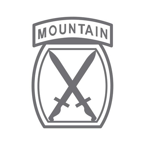 10th Mountain Division Sticker Decal Die Cut Self Adhesive Vinyl