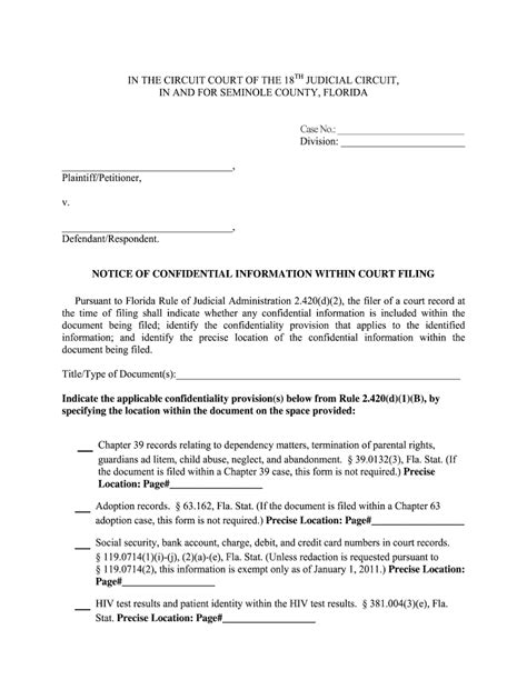 Notice Of Filing Florida Sample Fill Out And Sign Online Dochub